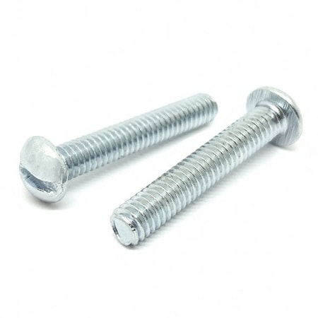 Boltsandnuts.Com #10-32 x 1/2 in Slotted Round Machine Screw, Zinc Plated Steel, 500 PK 10F50SRHMSZ-500